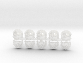 10x Side Skull - T:4a Chaos Terminator Pads in Clear Ultra Fine Detail Plastic