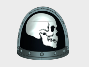 10x Side Skull - G:2a Right Shoulders in Tan Fine Detail Plastic