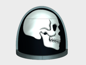 10x Side Skull - G:4a Right Shoulders in Tan Fine Detail Plastic