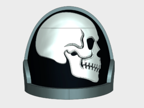 10x Side Skull - G:10a Right Shoulders in Tan Fine Detail Plastic