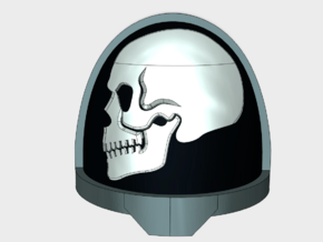 10x Side Skull - G:11a Shoulder Pads in Tan Fine Detail Plastic