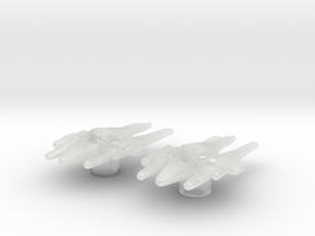 Swarm Ship 1/700 Attack Wing x2 in Clear Ultra Fine Detail Plastic