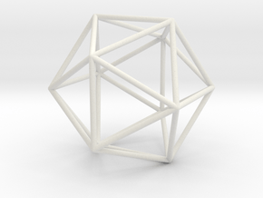 Icosahedron in White Natural Versatile Plastic
