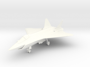 Sukhoi Su-75 Checkmate w/Landing Gear in White Smooth Versatile Plastic: 1:100