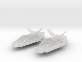 Talarian/Lysian Destroyer 1/7000 Attack Wing x2 in Clear Ultra Fine Detail Plastic