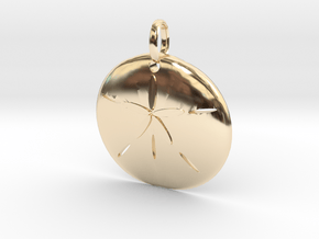 Sand Dollar pendant in 14k Gold Plated Brass