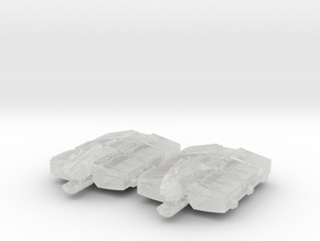 Tellarite/Retellian Freighter 1/7000 x2 in Clear Ultra Fine Detail Plastic