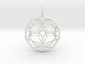 Source Sphere (Domed) in White Natural Versatile Plastic