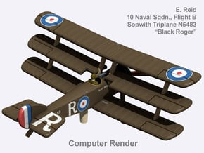 Ellis Reid Sopwith Triplane (full color) in Natural Full Color Nylon 12 (MJF)