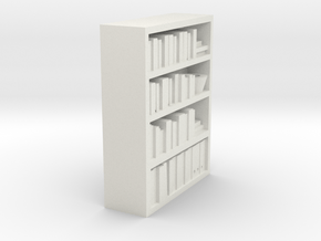 Bookcase for scale 1:72 in White Natural Versatile Plastic