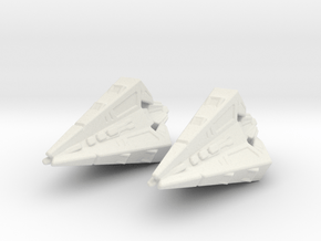Tholian Widow 1/2500 Attack Wing x2 in White Natural Versatile Plastic