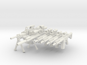 HK Weapon Set with 417-G28-MG4 in White Natural Versatile Plastic