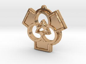 Architectural Pendant for a Patron of the Arts in Polished Bronze
