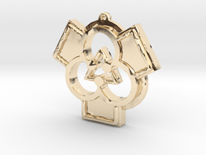 Architectural Pendant for a Patron of the Arts in 14K Yellow Gold