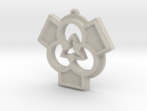 Architectural Pendant for a Patron of the Arts in Natural Sandstone