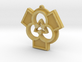 Architectural Pendant for a Patron of the Arts in Tan Fine Detail Plastic