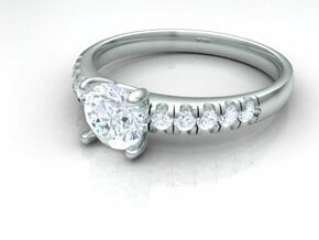 Classic Solitaire 24 Size 11.5 in 14k White Gold