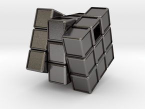 Rubik Pendant Cube in Polished Nickel Steel