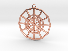 Resurrection Emblem 01 Medallion (Sacred Geometry) in Natural Copper
