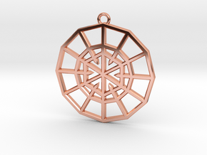 Resurrection Emblem 01 Medallion (Sacred Geometry) in Polished Copper