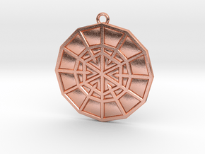 Resurrection Emblem 02 Medallion (Sacred Geometry) in Natural Copper
