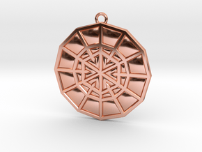 Resurrection Emblem 02 Medallion (Sacred Geometry) in Polished Copper