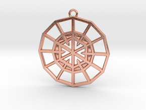 Resurrection Emblem 04 Medallion (Sacred Geometry) in Natural Copper