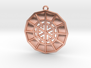Resurrection Emblem 05 Medallion (Sacred Geometry) in Natural Copper