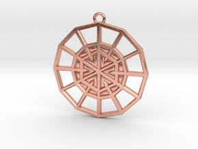 Resurrection Emblem 06 Medallion (Sacred Geometry) in Natural Copper