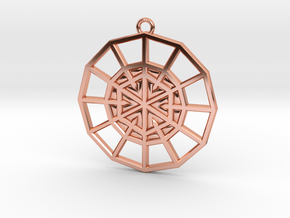 Resurrection Emblem 06 Medallion (Sacred Geometry) in Polished Copper