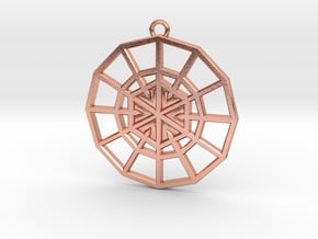 Resurrection Emblem 07 Medallion (Sacred Geometry) in Natural Copper