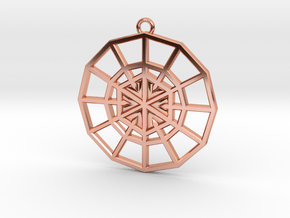 Resurrection Emblem 07 Medallion (Sacred Geometry) in Polished Copper