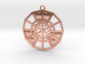 Resurrection Emblem 09 Medallion (Sacred Geometry) in Natural Copper