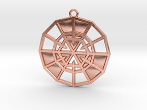 Resurrection Emblem 11 Medallion (Sacred Geometry) in Natural Copper