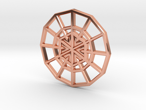 Resurrection Emblem CHARM 02 (Sacred Geometry) in Polished Copper