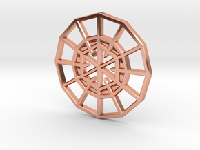Resurrection Emblem CHARM 03 (Sacred Geometry) in Polished Copper