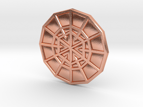 Resurrection Emblem CHARM 04 (Sacred Geometry) in Natural Copper
