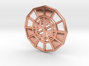 Resurrection Emblem CHARM 09 (Sacred Geometry) in Natural Copper