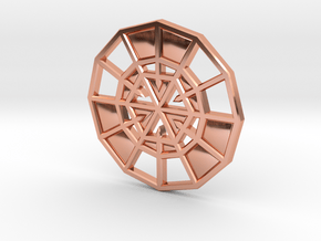 Resurrection Emblem CHARM 10 (Sacred Geometry) in Polished Copper