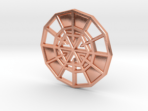 Resurrection Emblem CHARM 11 (Sacred Geometry) in Natural Copper