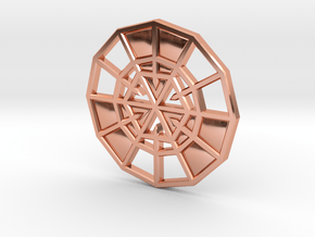 Resurrection Emblem CHARM 11 (Sacred Geometry) in Polished Copper