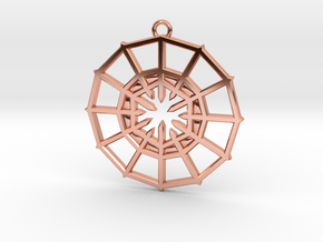 Rejection Emblem 03 Medallion (Sacred Geometry) in Polished Copper