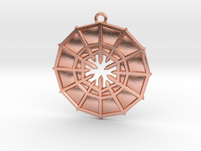 Rejection Emblem 05 Medallion (Sacred Geometry) in Natural Copper