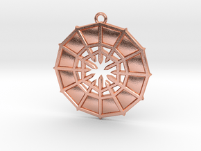 Rejection Emblem 08 Medallion (Sacred Geometry) in Natural Copper