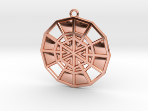 Resurrection Emblem 13 Medallion (Sacred Geometry) in Polished Copper