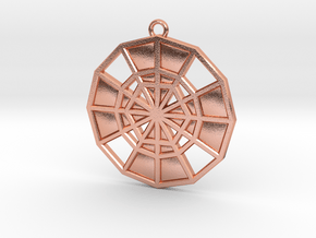 Restoration Emblem 13 Medallion (Sacred Geometry) in Natural Copper