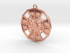 Restoration Emblem 14 Medallion (Sacred Geometry) in Natural Copper