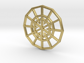 Resurrection Emblem CHARM 01 (Sacred Geometry) in Natural Brass