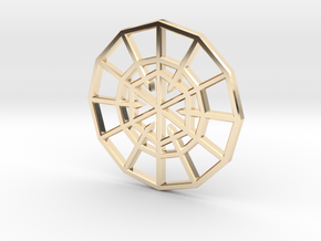 Resurrection Emblem CHARM 01 (Sacred Geometry) in 14k Gold Plated Brass