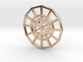 Resurrection Emblem CHARM 01 (Sacred Geometry) in 9K Rose Gold 
